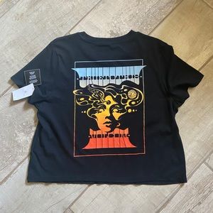 Volcom Black Graphic Crop Top